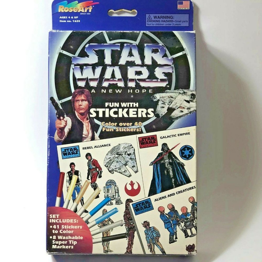 Roseart 1996  Vintage Star Wars Fun With Stickers